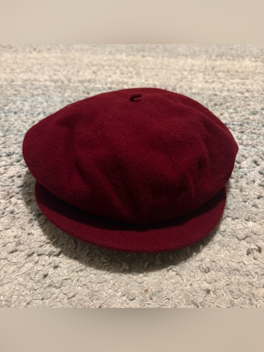 Vintage Kangol Wool Spitfire Beret Cap Made In Great Britain Maroon
